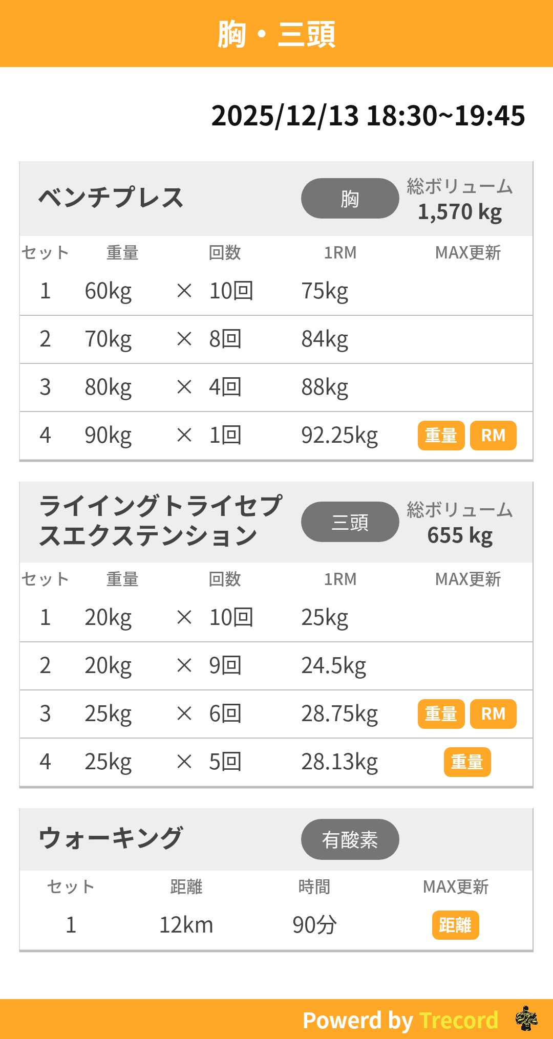 Trecord share screenshot
